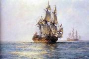 unknow artist, Seascape, boats, ships and warships.90